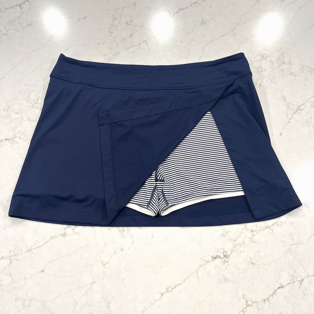 Southern Tide Skort Womens XL Aveiro Moisture Wicking Side Slit Perform Stripe